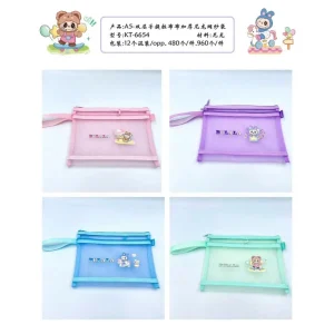 Túi lưới 2 ngăn, Túi lưu trữ lưới A5 , Túi đựng hồ sơ hai lớp dung lượng lớn nhiều màu dễ thương