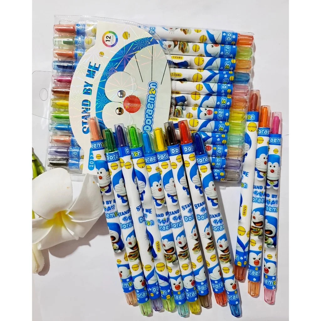 Bút sáp màu vặn loại lớn thân hình hoạ tiết đáng yêu cho bé (Loại dài lớn 16CM) LOẠI TỐT