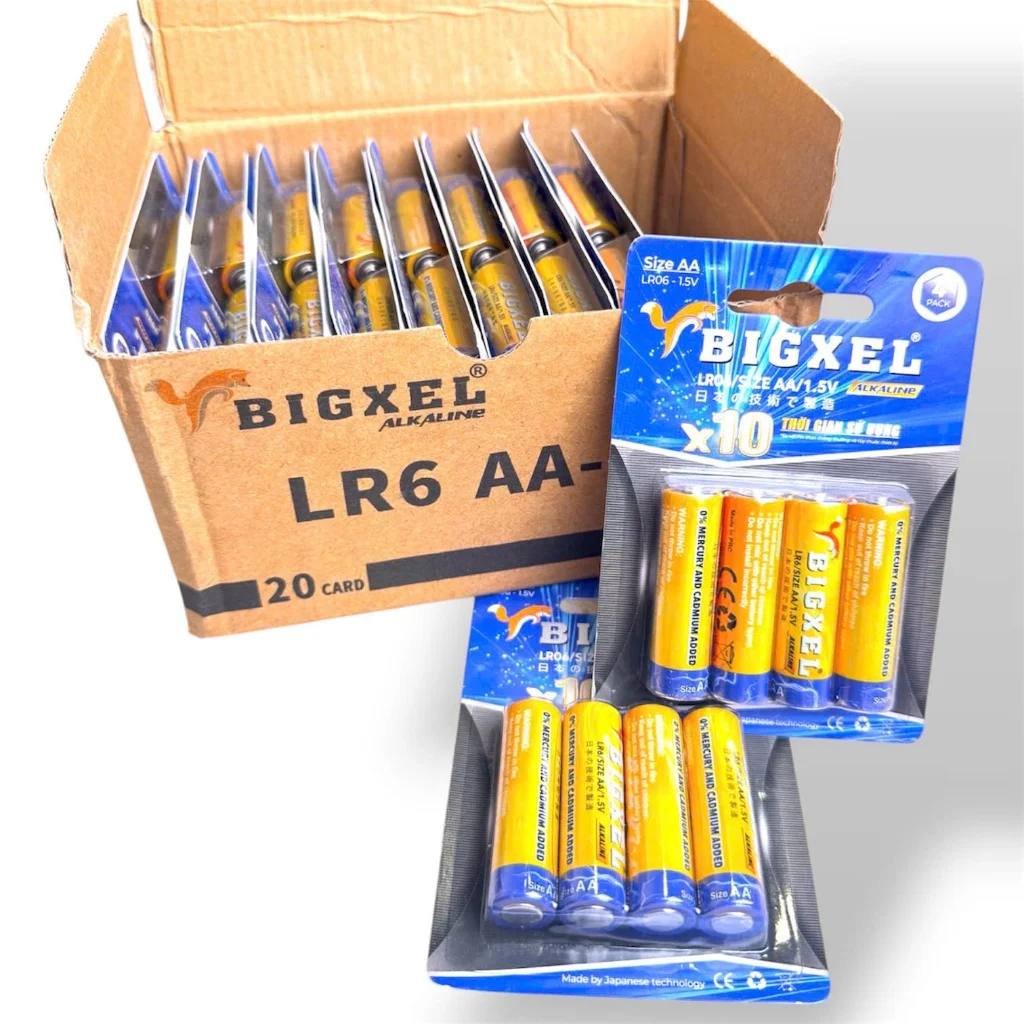 Pin tiểu Alkaline AA - AAA Bigxel Max, Pin 2A/ 3A An toàn không thuỷ ngân Chống chảy nước/ Rỉ sét - Chính Hãng
