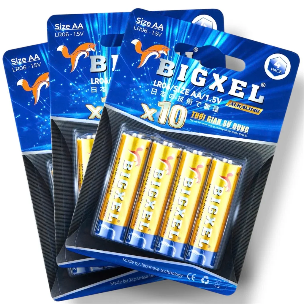 Pin tiểu Alkaline AA - AAA Bigxel Max, Pin 2A/ 3A An toàn không thuỷ ngân Chống chảy nước/ Rỉ sét - Chính Hãng