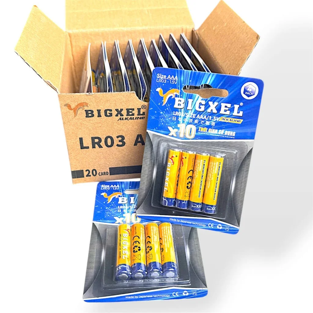 Pin tiểu Alkaline AA - AAA Bigxel Max, Pin 2A/ 3A An toàn không thuỷ ngân Chống chảy nước/ Rỉ sét - Chính Hãng