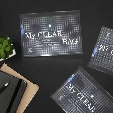 Bìa Nút Nhựa A4/F4 My Clear Bag, Bìa Sơ Mi PP Dày Trong Suốt Bảo Vệ Tài Liệu