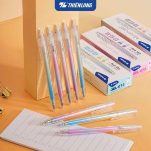 Combo 10/20 Cây Bút gel bi Minimalist Thiên Long ngòi bút cao cấp 0.5mm, mực xanh/đen/tím, nét viết êm mượt Gel-072