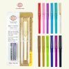 Bút máy ngòi trơn nét nhỏ tròn đều Queen FP17-1 (12 Màu bút) - Kiểm soát nét mực nhỏ, Viết êm, mượt(GIAO MÀU NGẪU NHIÊN)