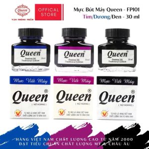 [QUEEN] Mực bút máy Queen (Nữ Hoàng) - Chính hãng - Xanh - Đen - Tím - 30ml / Queen